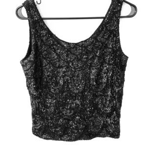 Gorgeous vintage beaded top with back zip